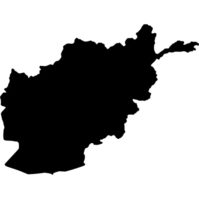 Afghanistan Map Silhouette