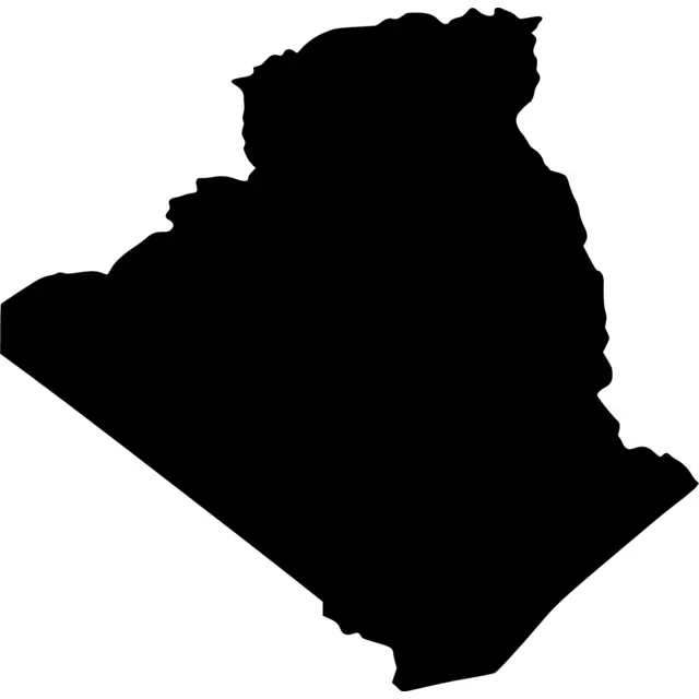 Algeria Map Silhouette