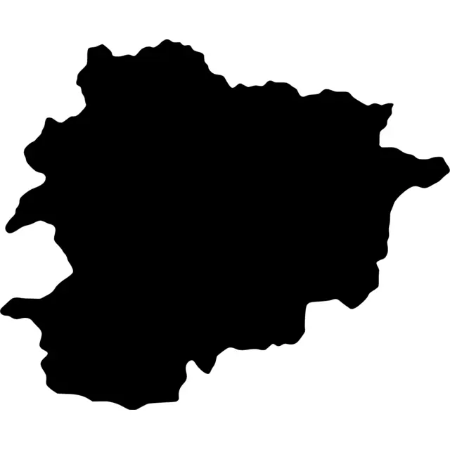 Andorra Map Silhouette