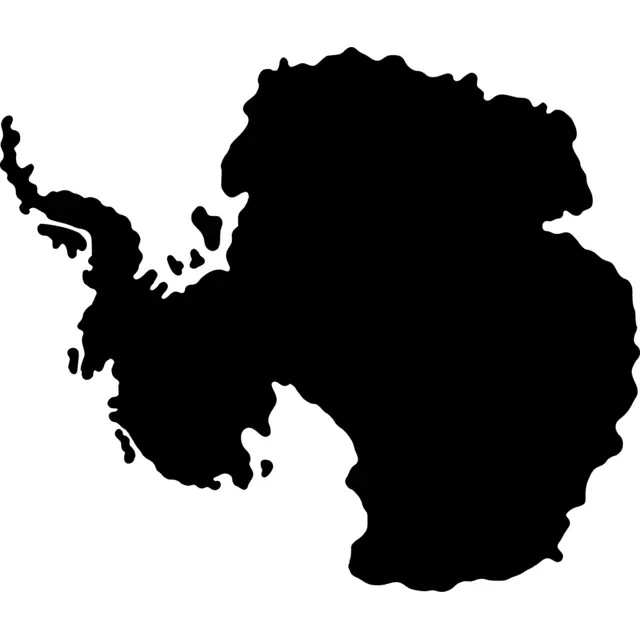 Antarctica Map Silhouette