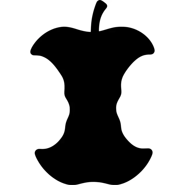 Apple Core Silhouette