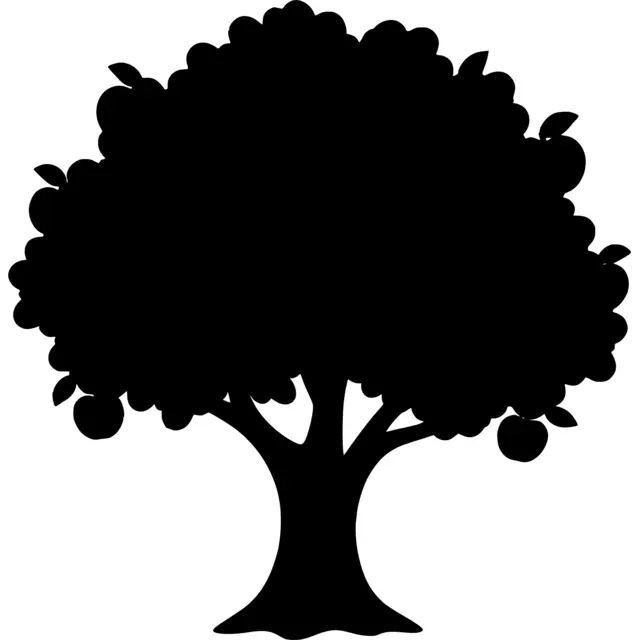 Apple Tree Silhouette