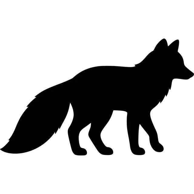 Arctic Fox Silhouette