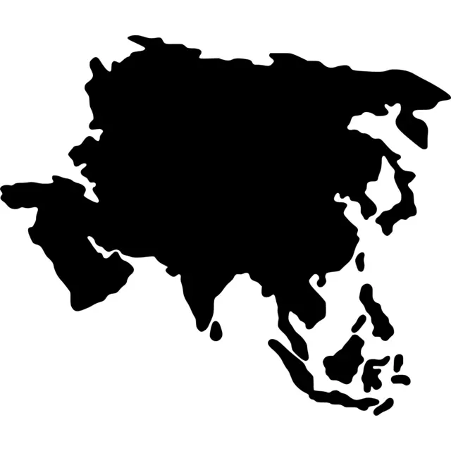 Asia Map Silhouette