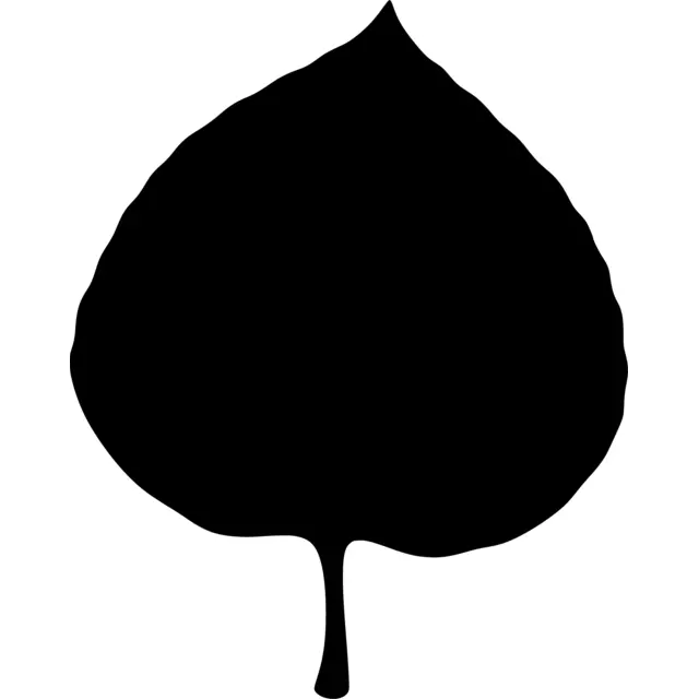 Aspen Leaf Silhouette