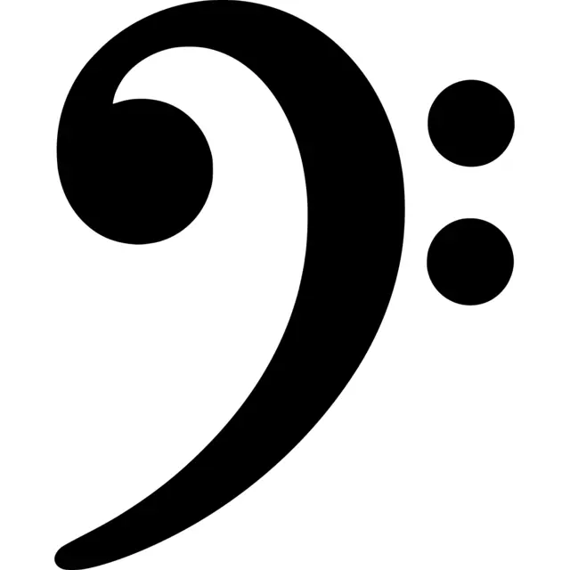 Bass Clef Silhouette