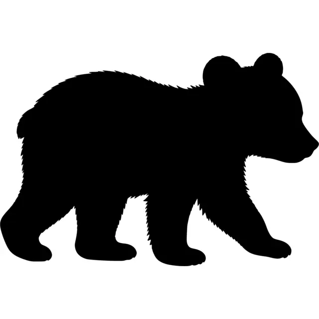 Bear Cub Silhouette