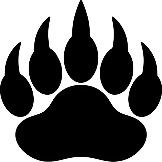 Bear Paw Print Silhouette