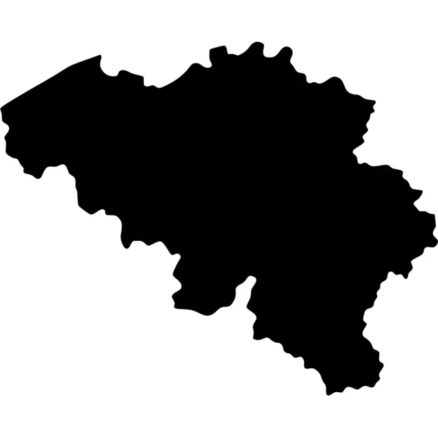Belgium Map Silhouette