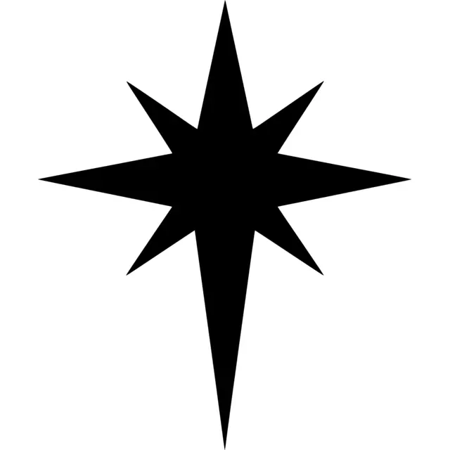 Bethlehem Star Silhouette