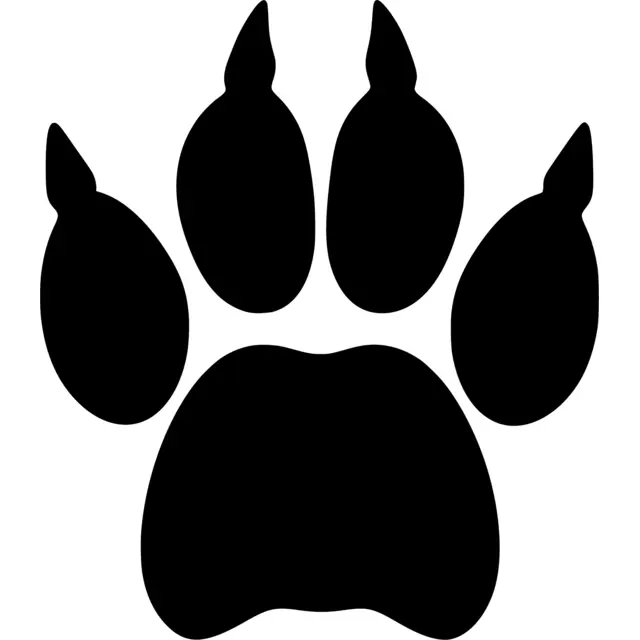 Bobcat Paw Print Silhouette