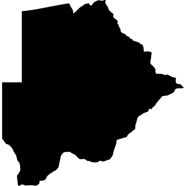 Botswana Map Silhouette