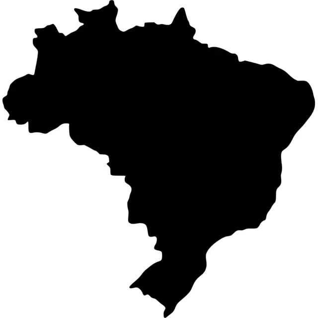 Brazil Map Silhouette