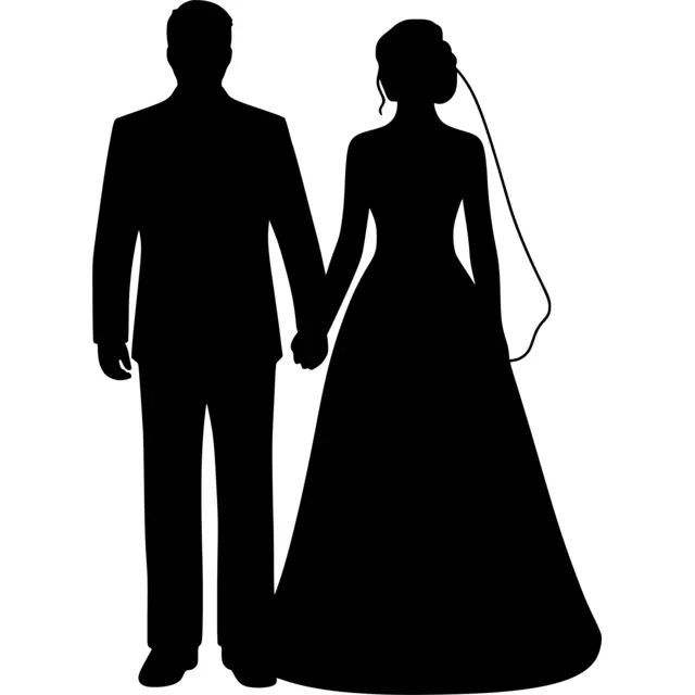 Bride And Groom Silhouette