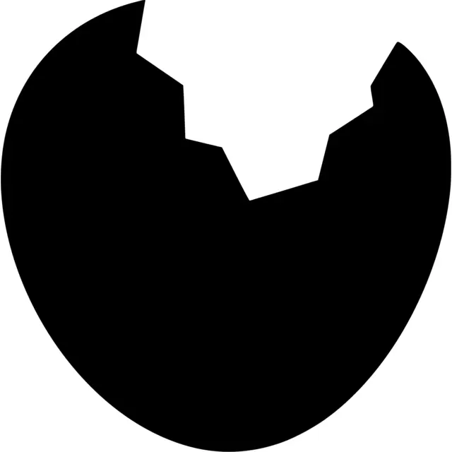 Broken Egg Silhouette