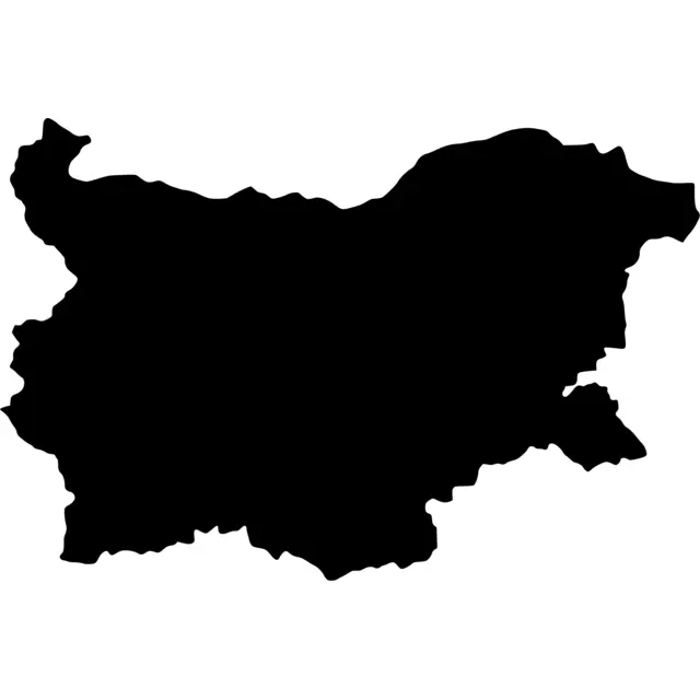 Bulgaria Map Silhouette