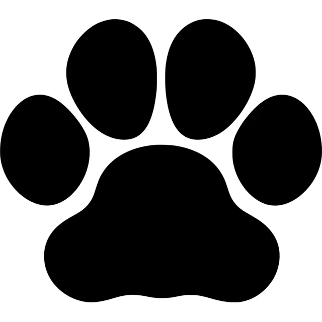 Bulldog Paw Print Silhouette