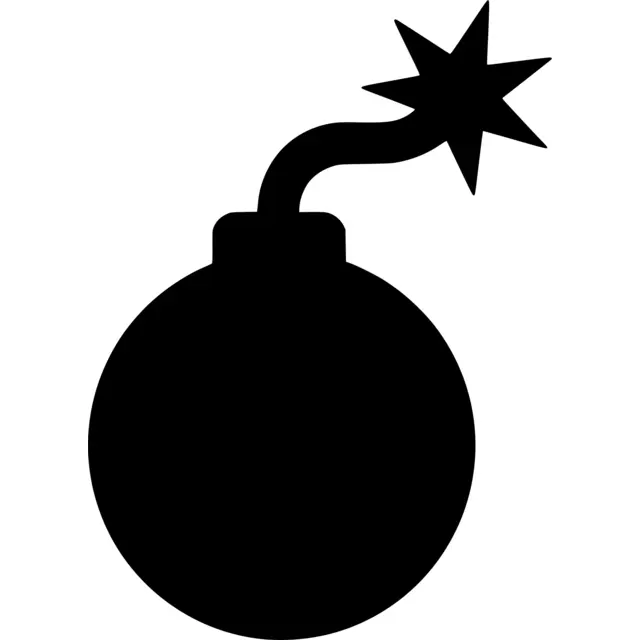 Cartoon Bomb Silhouette