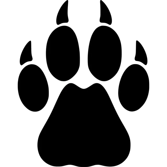 Cheetah Paw Print Silhouette