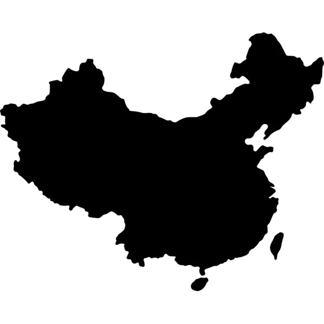 China Map Silhouette