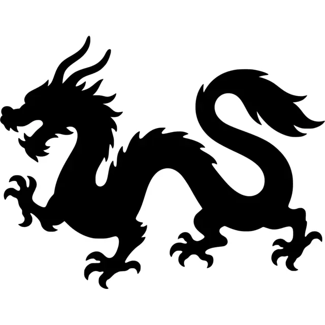 Chinese Dragon Silhouette