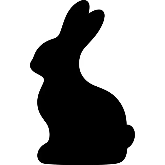Chocolate Bunny Silhouette