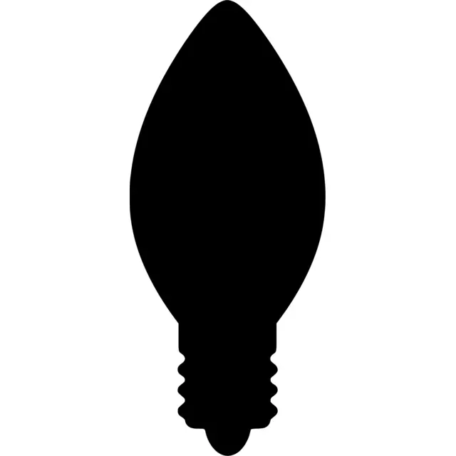 Christmas Light Bulb Silhouette