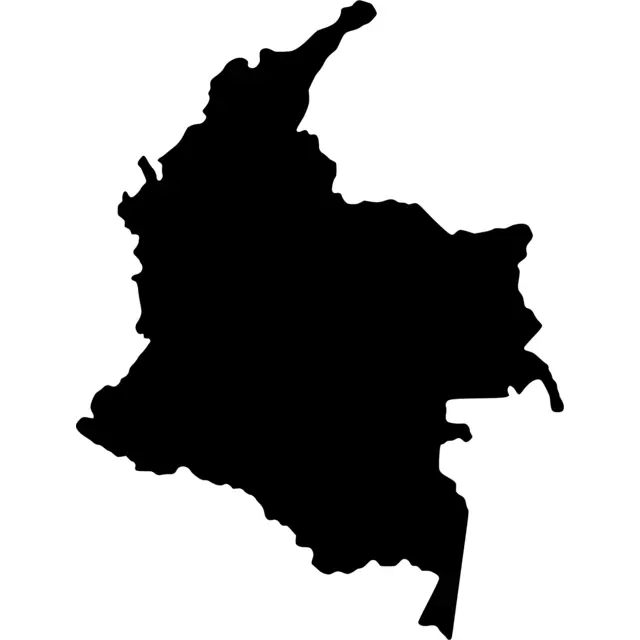 Colombia Map Silhouette