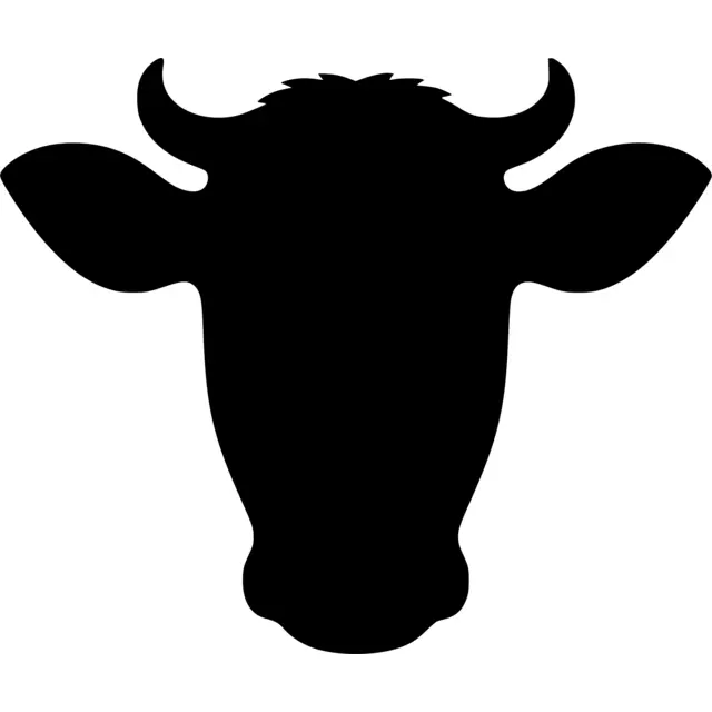 Cow Head Silhouette