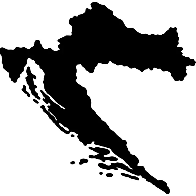 Croatia Map Silhouette