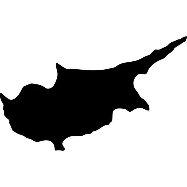 Cyprus Map Silhouette