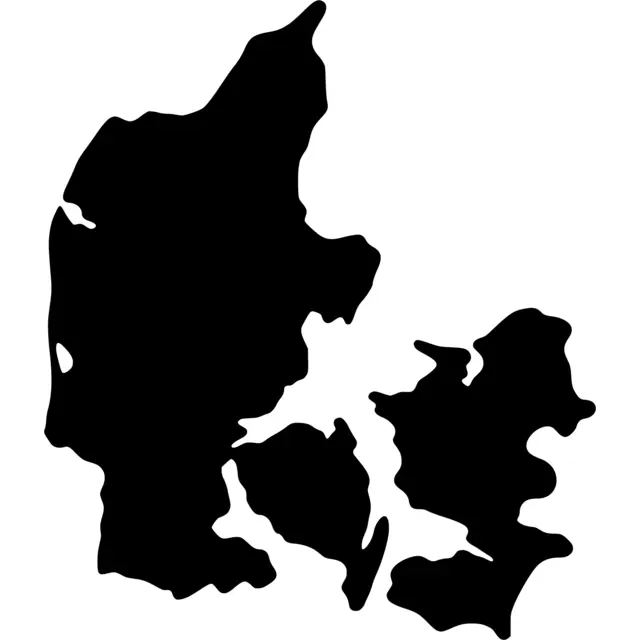 Denmark Map Silhouette
