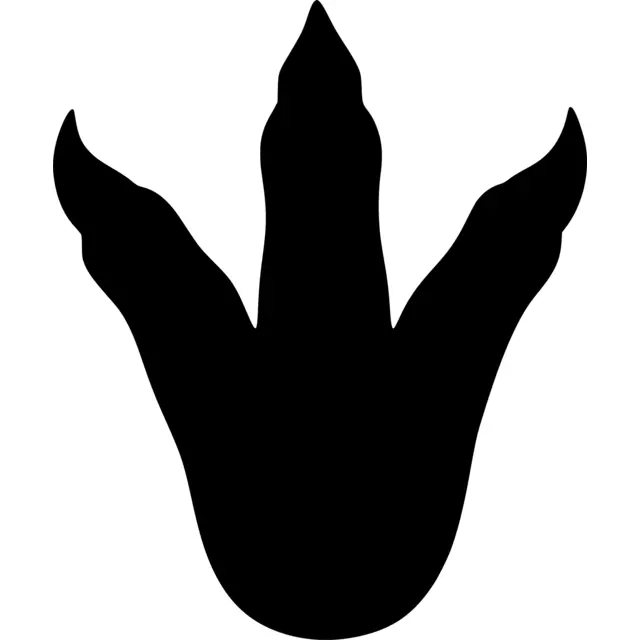 Dinosaur Footprint Silhouette