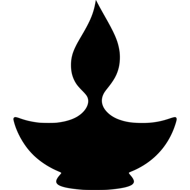 Diwali Lamp Silhouette