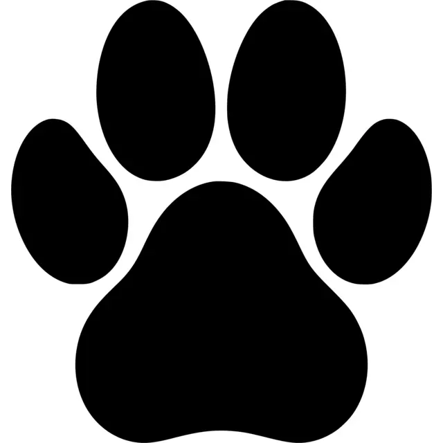 Dog Paw Print Silhouette