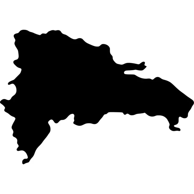 Dominican Republic Map Silhouette