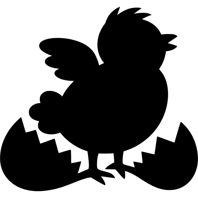 Easter Chick Silhouette