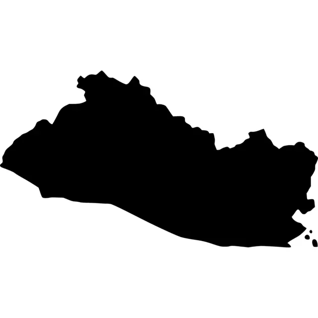 El Salvador Map Silhouette