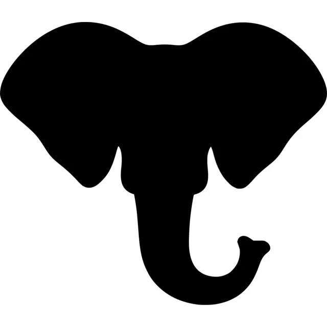 Elephant Head Silhouette