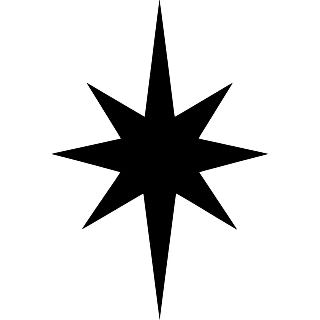 Elongated Star Silhouette