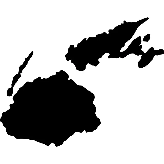 Fiji Map Silhouette