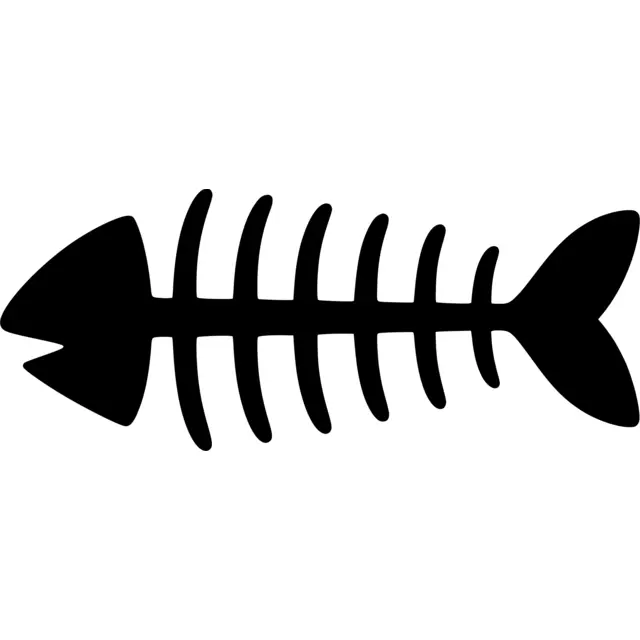 Fish Skeleton Silhouette