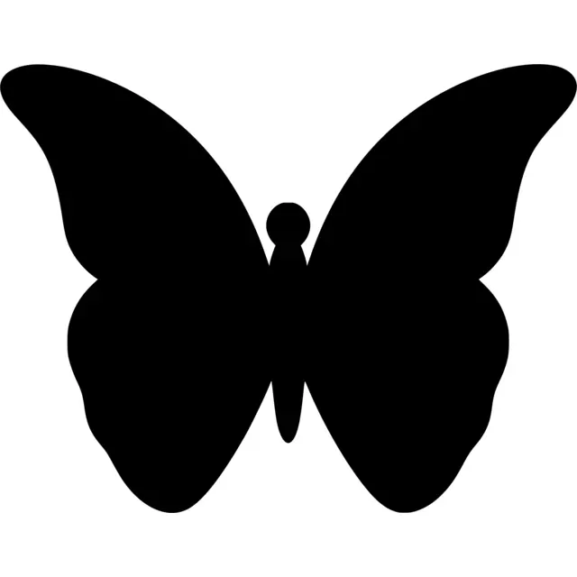Flying Butterfly Silhouette