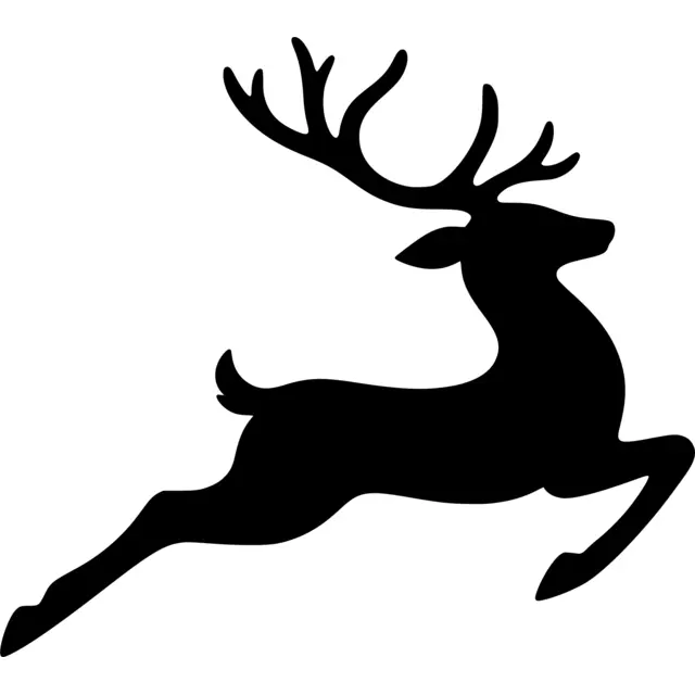 Flying Reindeer Silhouette