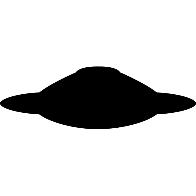 Flying Saucer Silhouette