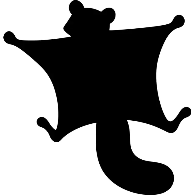Flying Squirrel Silhouette