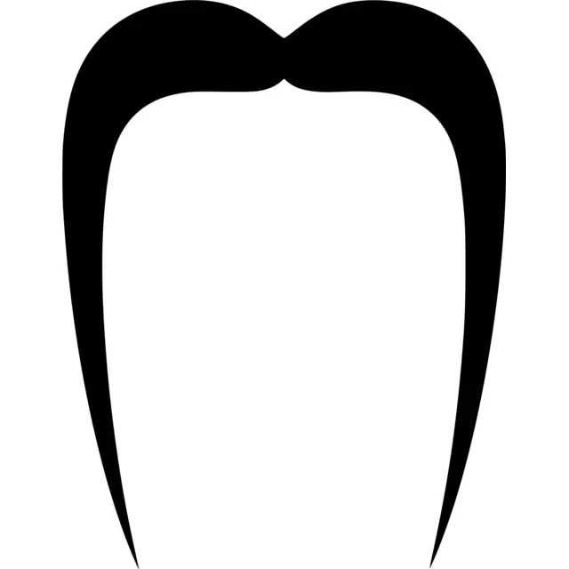 Fu Manchu Mustache Silhouette