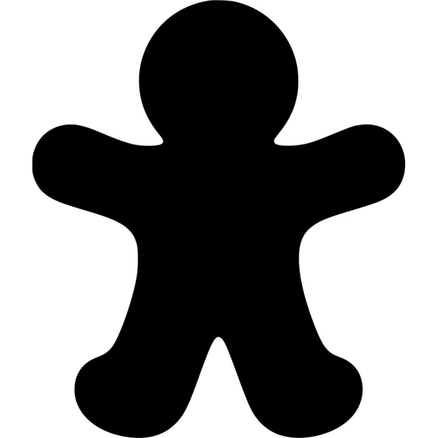 Gingerbread Man Silhouette
