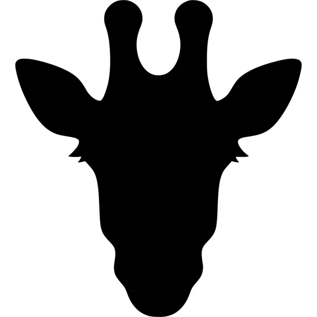 Giraffe Head Silhouette