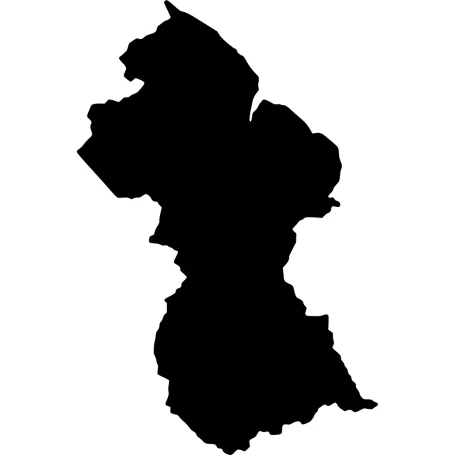 Guyana Map Silhouette